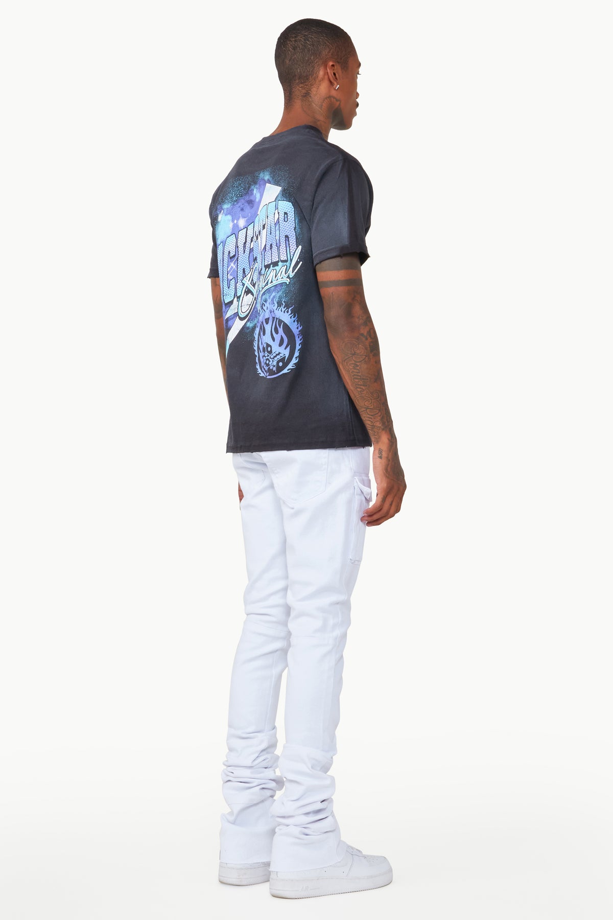 Find the latest Nello Super online Flare Jean MENS Stacked White JEANS